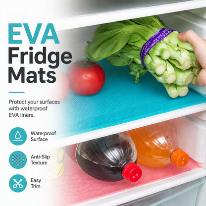 🧊🛒 -50% ! 🛡️Tapis Imperméables pour Étagères de Réfrigérateur – EVA, Antidérapant & Découpable sur Mesure