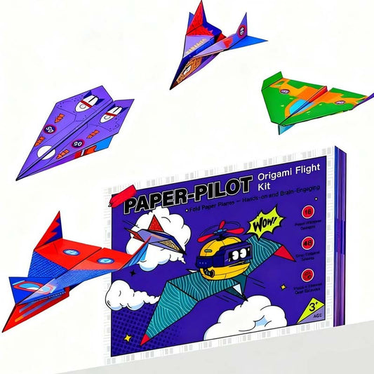 ✈️🛒 -60% ! 🎨 Kit d'Avions en Papier Créatifs DIY pour Enfants – 16 Modèles, Pliage Facile & Papier Premium.