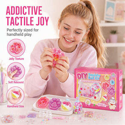 🧊🎠 -50% ! 🐱 Kit DIY Squishy Glace Frite – Design Griffe de Chat, Texture Douce & Créatif.