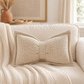 🎁🛒 -50% ! 🏠Coussin Décoratif en Chenille Forme Nœud – Tissu Premium, 9 Coloris & Garnissage Inclus.