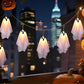👻🛒 -50% ! 🎃Guirlande Lumineuse Fantôme pour Halloween – 8 Modes LED, Étanche IP44 & Télécommande Incluse