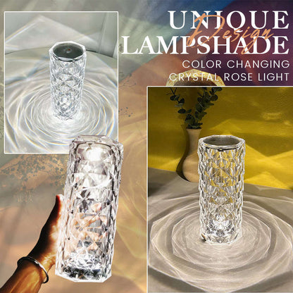 💎🌹 Achetez-en 2 = Livraison Gratuite ! 🔮 Lampe en Cristal Tactile – 16 Couleurs RVB, Contrôle Tactile & Rechargeable USB.