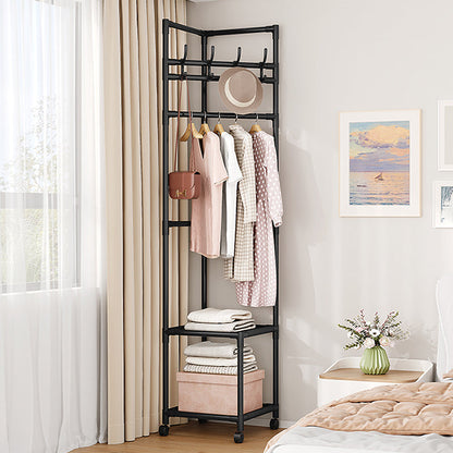 👗🛒 -50% ! 🏠Portant à Vêtements Gain de Place – Pliable, Multi-Crochets & Polyvalent.