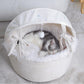 🐱🛒 -60% ! 🛌 Corbeille-Berceau Semi-Fermée pour Chat – Mousse Mémoire, Design Détachable & Tissu Doux pour Confort Toutes Saisons.