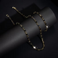 💎🔗 Parure de bijoux pour homme – Collier et bracelet, zircon cubique et finition dorée