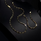 💎🔗 Parure de bijoux pour homme – Collier et bracelet, zircon cubique et finition dorée