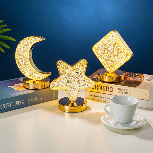💡🛒 -60% ! 🔮 Lampe d’Ambiance LED Cristal 3 Couleurs – Effet Lumière 3D, Tactile & Rechargeable.