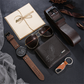 🎁⌚ -60% ! 👔Coffret Cadeau 7 Pièces pour Homme – Montre, Portefeuille, Ceinture, Lunettes de Soleil & Porte-clés