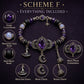💜🛒 -60% ! 🎃 Bracelet Halloween – Perles en Strass, Charmes Sorcière & Thème Violet Élégant.