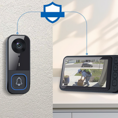 🔔📹 -60% ! 🏠Sonnette Vidéo Sans Fil avec Écran – HD 1080P, Angle 170°, Audio Bidirectionnel & Portée 150 m