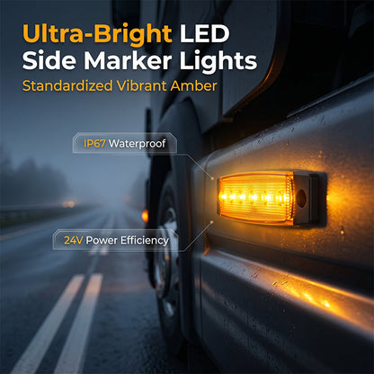 🚛💡 -60% ! 🔆Feux de Gabarit Latéraux LED pour Camions – Ultra-Lumineux, Étanches & Compatibles 12V/24V (10 Pcs)