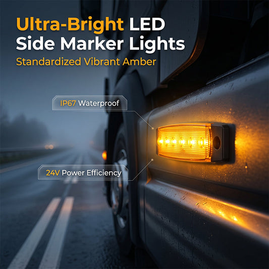 🚛💡 -60% ! 🔆Feux de Gabarit Latéraux LED pour Camions – Ultra-Lumineux, Étanches & Compatibles 12V/24V (10 Pcs)
