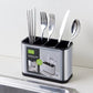 🍴🥄 -60% ! 🍽Porte-Couverts de Cuisine en Acier Inoxydable – 4 Compartiments, Design Compact & Drainage Intégré