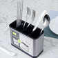 🍴🥄 -60% ! 🍽Porte-Couverts de Cuisine en Acier Inoxydable – 4 Compartiments, Design Compact & Drainage Intégré