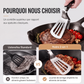 🍳👨‍🍳 -60% ! 🥩Pince-Spatule Alimentaire 2 en 1 en Acier Inoxydable – Égouttage Huile, Usage Polyvalent & Manche Ergonomique