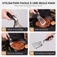 🍳👨‍🍳 -60% ! 🥩Pince-Spatule Alimentaire 2 en 1 en Acier Inoxydable – Égouttage Huile, Usage Polyvalent & Manche Ergonomique