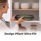 🍳💧 -60% ! 🧲Ensemble de 3 Passoires Pliables avec Socle Égouttoir – 3 Tailles, Gain de Place & Usage Polyvalent en Cuisine