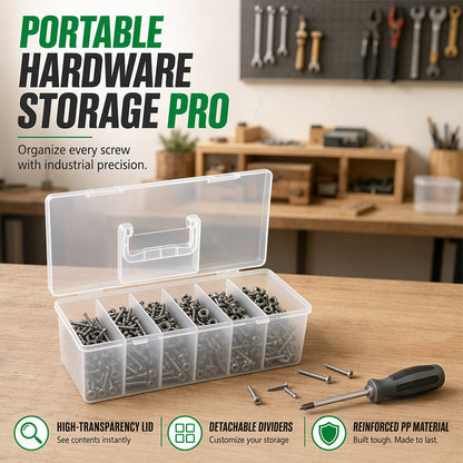 🧰🔩 Organiseur Portable de Pièces de Quincaillerie – Compartiments Modulables, Empilable et Ultra-Résistant