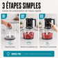 Robot culinaire multifonction avec commande tactile et bol en verre