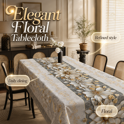 🌸🌺 -60% ! 🍽️Nappe Imprimée Florale Vintage Française – Élégante, Tomber Doux & Décoration Chaleureuse.