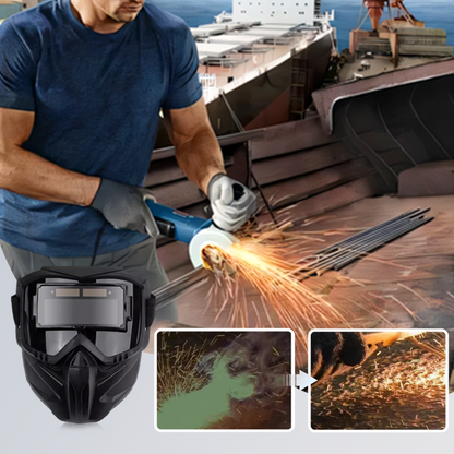 🛡️⚡ Casque de soudage à assombrissement automatique – Vision couleur réelle, port modulable et protection anti-éblouissement
