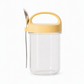🥛🍯 -60% ! 🌟Bocal Portable en Verre Borosilicaté – Couvercle Étanche & Support Cuillère Intégré pour Yaourt et Flocons d'Avoine Sans Fuite.