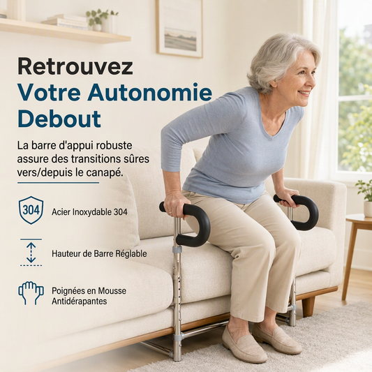 🔥🛍️ -60% ! 🛋️Barre d'appui de canapé pour personnes âgées, cadre de support en acier inoxydable pour aider à se lever du canapé, aide à la mobilité