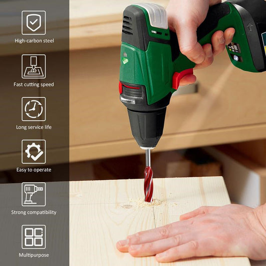 🪵🪚 -60% ! ⚙️Jeu de 8 Forets à Bois 4 Cannelures – Acier Haute Teneur en Carbone & Tige Hexagonale pour Un Perçage Précis et Fluide