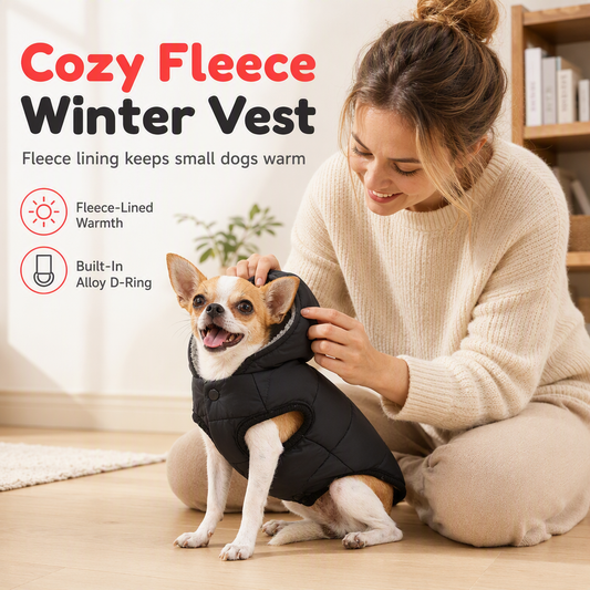 🐕🩺 Manteau à Capuche pour Chien avec Harnais Intégré – Chaud, Coupe-Vent et Doublé Polaire