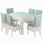 🪑🦢 Ensemble Nappe et Housses de Chaise de Salle à Manger – Matelassé Élégant, Broderie Cygne et Protection Durable