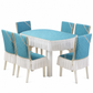 🪑🦢 Ensemble Nappe et Housses de Chaise de Salle à Manger – Matelassé Élégant, Broderie Cygne et Protection Durable