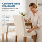 🪑✨ Housse de Chaise en Jacquard Extensible – Tissu Très Élastique, Motif Tissé Texturé et Ajustement Universel