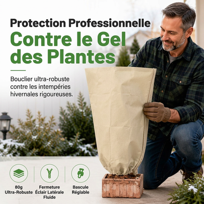 🌨️🌿 Housse d’Hivernage pour Plantes – Non-Tissé 80 g, Respirante et Cordon de Serrage
