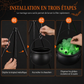 🎃🧙‍♀️ Grand Chaudron de Sorcière d'Halloween avec Trépied – Éclairage LED, Trépied Métallique et Résistant aux Intempéries