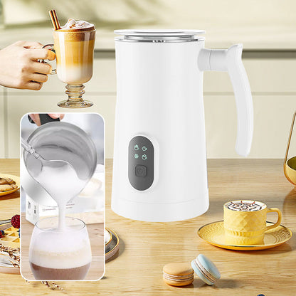 ☕🥛 Mousseur à lait 4-en-1 350 ml – Mousse chaude, mousse froide et chauffe-lait