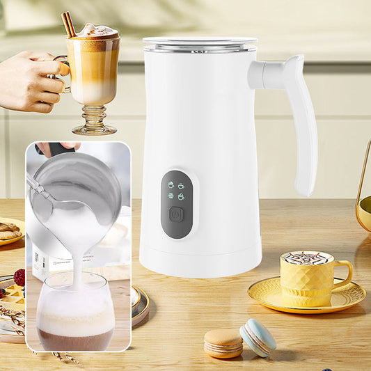 ☕🥛 Mousseur à lait 4-en-1 350 ml – Mousse chaude, mousse froide et chauffe-lait