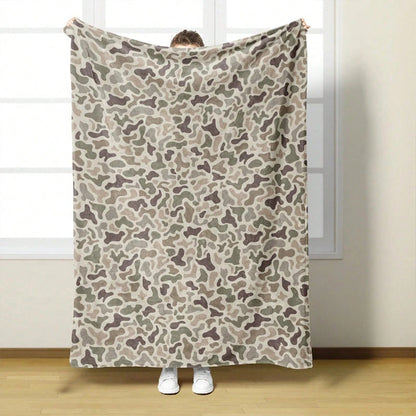 Plaid imprimé camouflage ultra-doux