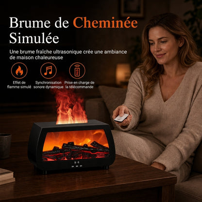 🕯️💧 Petit humidificateur à effet de flamme – Brume ultrasonique, ambiance lumineuse et diffuseur d’arômes