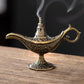 🪔🌫️ Brûle-encens vintage style lampe de génie – Décoratif, compact et en métal