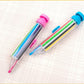 🖍️🎨 Crayons de couleur à bouton-poussoir 8 en 1 – Huit couleurs, rechargeables et faciles à transporter
