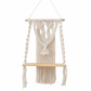 🪴✨ Étagère Murale Suspendue en Macramé – Tissée à la Main, Plateau en Bois et Style Bohème