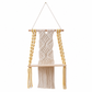 🪴✨ Étagère Murale Suspendue en Macramé – Tissée à la Main, Plateau en Bois et Style Bohème