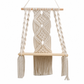 🪴✨ Étagère Murale Suspendue en Macramé – Tissée à la Main, Plateau en Bois et Style Bohème