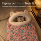 🐈🛏️ Nid-caverne Semi-fermé pour Chats et Petits Chiens – Chaud, Coupe-vent et Douillet pour un Sommeil Profond