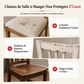🪑🦢 Ensemble Nappe et Housses de Chaise de Salle à Manger – Matelassé Élégant, Broderie Cygne et Protection Durable