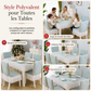 🪑🦢 Ensemble Nappe et Housses de Chaise de Salle à Manger – Matelassé Élégant, Broderie Cygne et Protection Durable