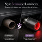 🚙✨ Embout d'Échappement de Voiture avec Lumière LED – Coque en Fibre de Carbone, Effet de Flamme et Installation Sportive