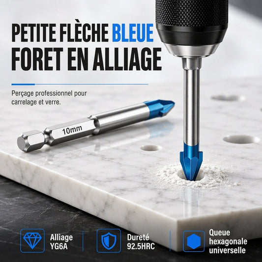 🧱🕳️ Foret à Pointe Lance en Carbure avec Queue Hexagonale – Stable, Polyvalent et Disponible de 6 à 12 mm