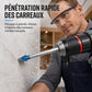 Foret excentrique en carbure à queue hexagonale pour le perçage de trous dans les carreaux de céramique, le verre et le béton