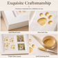 👣🖼️ Kit Cadre Souvenir Empreintes Bébé et Animaux – Triple Volet, Bois MDF et Prise d’Empreinte Précise